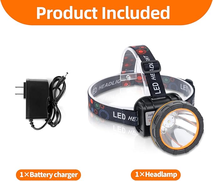 20W Superbright Coon Hunting Lights, High Lumens LED Headlamp with 2 Light Modes, Waterproof &