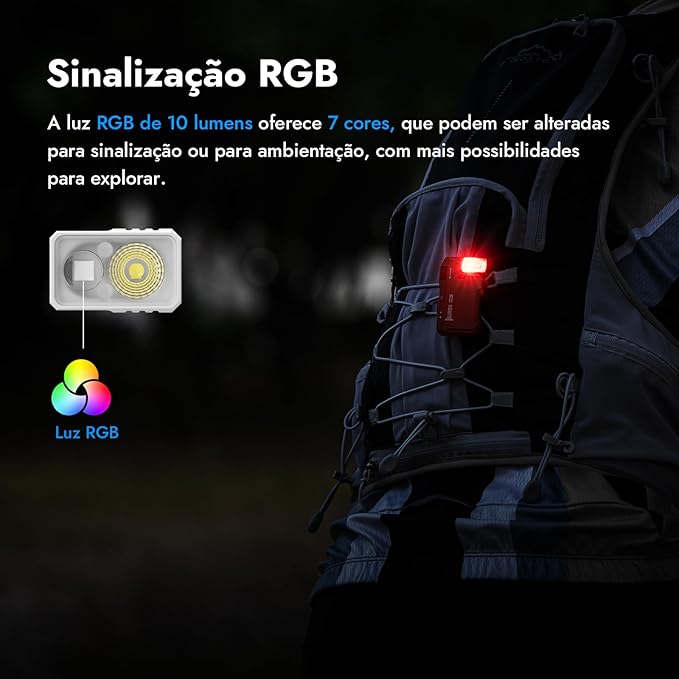 WUBEN G5 Rechargeable EDC Flashlight, 400 Lumens Dual Light Sources Mini Flashlight with RGB Light