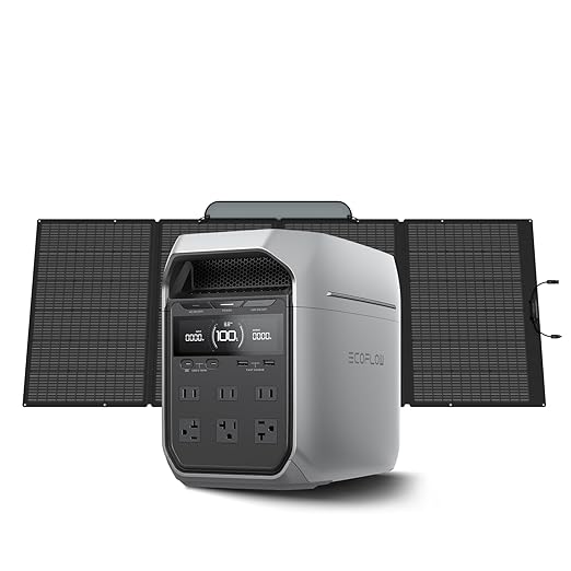 EF ECOFLOW Solar Generator DELTA 3 Plus with 400W Solar Panel (2024 New), 1000W Solar Input