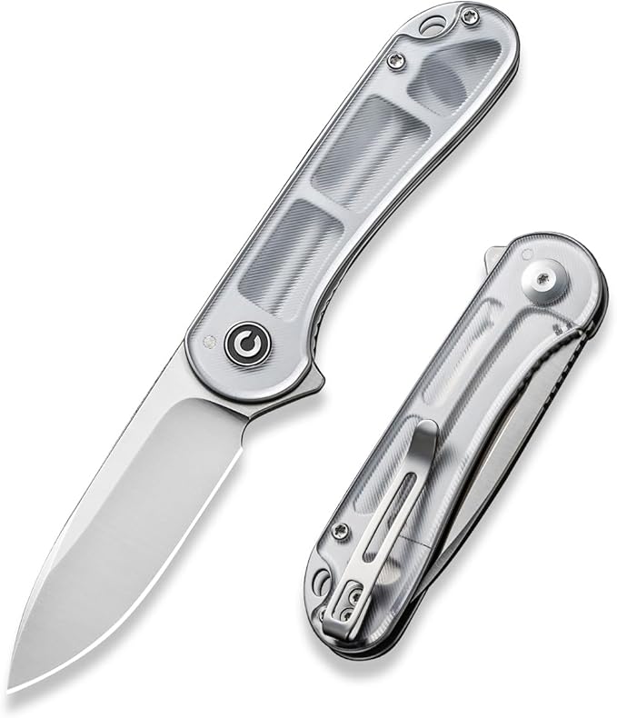 CIVIVI Folding Pocket Knife- Elementum Flipper Knife with 2.96'' D2 Blade Lexan Handle, Ideal for