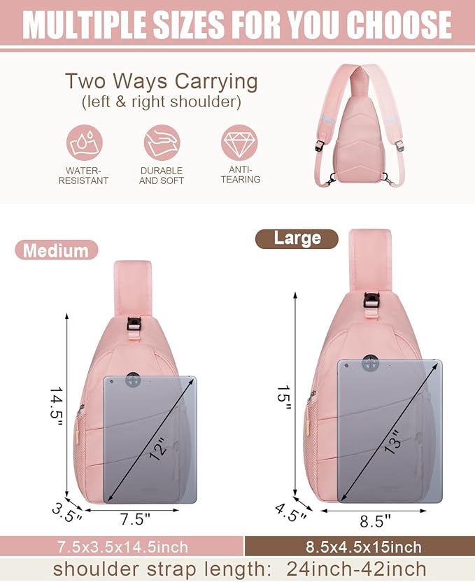 Crossbody Bags for Women Men Trendy Sling Bag Bakpack Casual Chest Bag with Convertible Shoulder