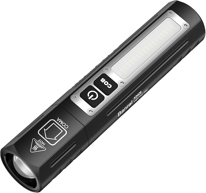 Rechargeable Tactical Flashlights High Lumens - Super Bright Small Powerful LED Magnetic USB C