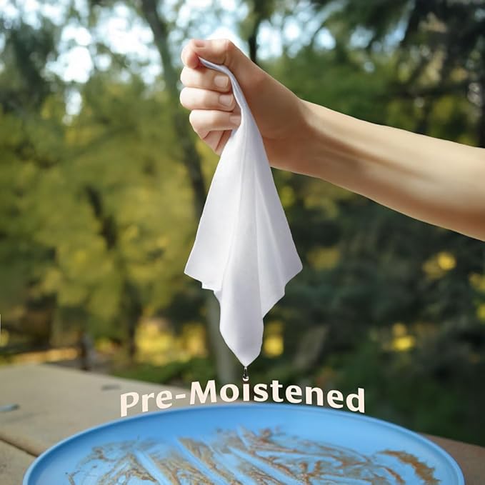 Dish Wipes | 100% Biodegradable Pre-Moistened Food-Safe Camp Kitchen Wipes | A Soap-and-Water
