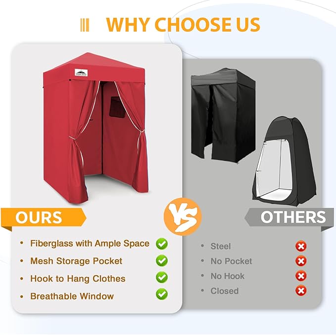 EAGLE PEAK EAGLE PEAK Flex Ultra Compact Pop-up Canopy, Sun Shelter, Changing Room, Portable