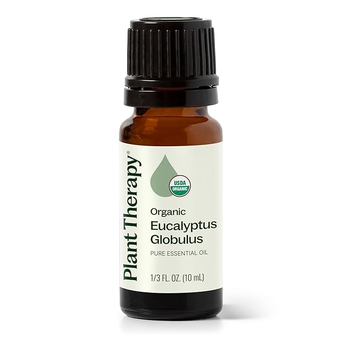 Plant Therapy Organic Eucalyptus Globulus Essential Oil 100% Pure, USDA Certified Organic