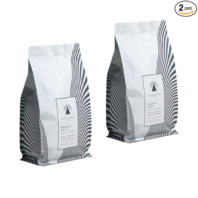 Bean Box Seattle Coffee Sampler, 2-Pack - Roasted by Broadcast Roasters, Gourmet Arabica Coffee