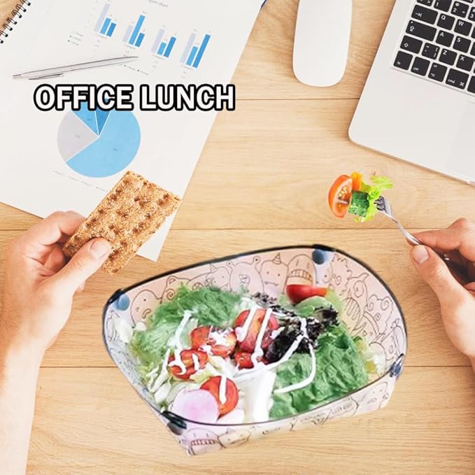 MIUPOO Collapsible Plate Set,Portable Mess Kit,Food Grade Material Free Folding Plate for Lunch