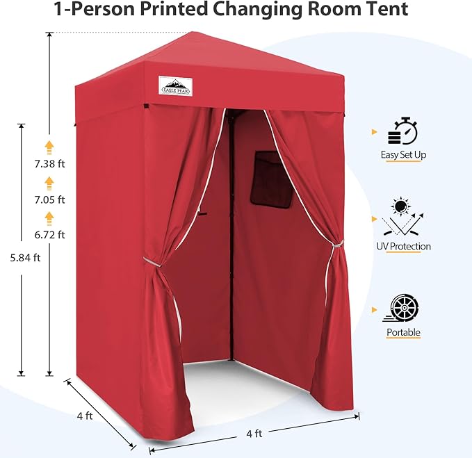 EAGLE PEAK EAGLE PEAK Flex Ultra Compact Pop-up Canopy, Sun Shelter, Changing Room, Portable