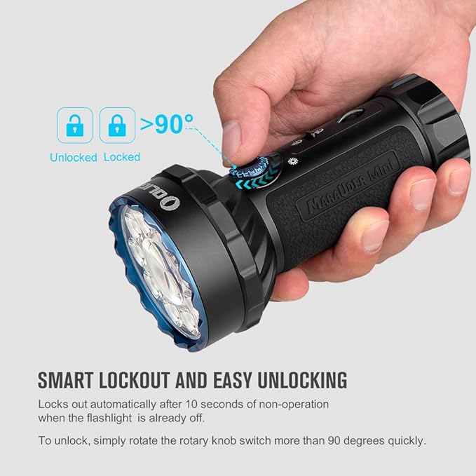 OLIGHT Marauder Mini 7,000 Lumens Bright Flashlight with 600 Meters Beam Distance, Powerful RGB