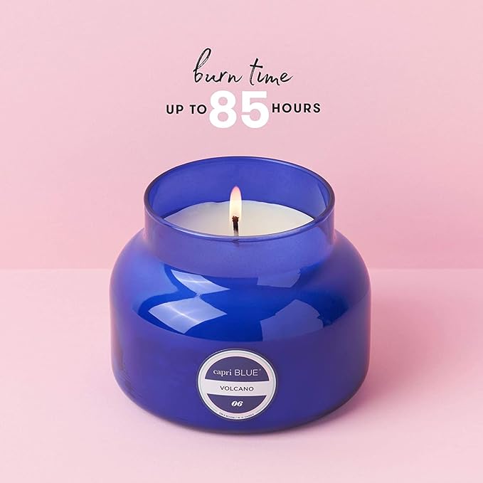 Capri Blue Volcano Scented Candles - Luxury Glass Jar Candles for Home Scented with Tropical Fruit