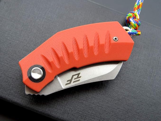 Eafengrow EF85 Folding Knife with Clip Stone Wash D2 Steel Blade G10 Handle Pocket Knife Ball