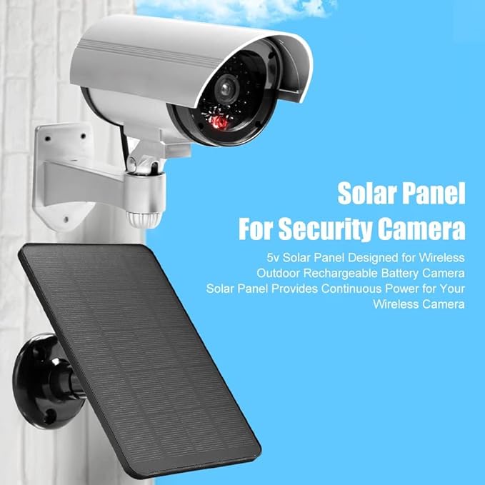 Solar Panel Charger -Weather Resistant, 4W 5V Solar Panel Wall Mounting Low-Power Solar Charging