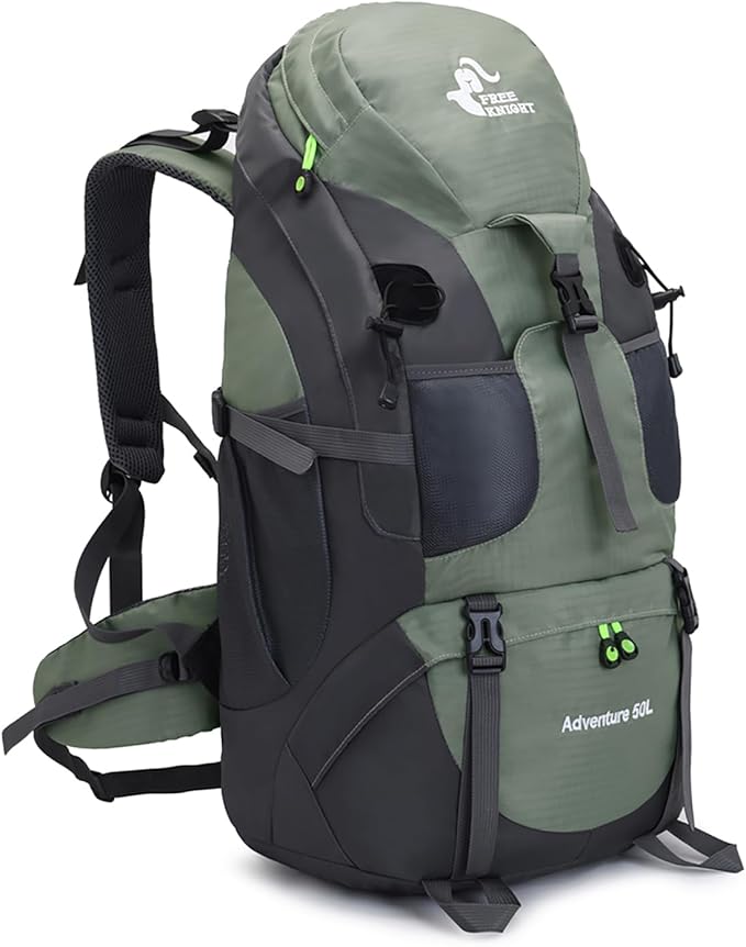 Bseash 50L Hiking Backpack, Water Resistant Lightweight Outdoor Sport Daypack Travel Bag for