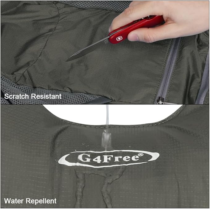 G4Free Lightweight Packable Hiking Backpack for Men Women Small Hiking Daypacks Foldable Shoulder