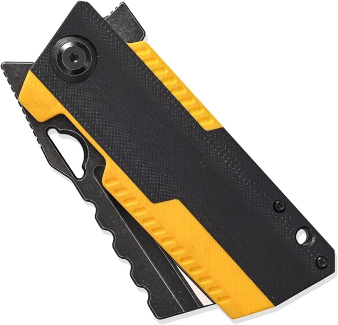 Sitivien ST155 Folding Knife,Sandvik 14C28N Steel Blade,G10 Handle EDC Tool Knife Pocket Knife for