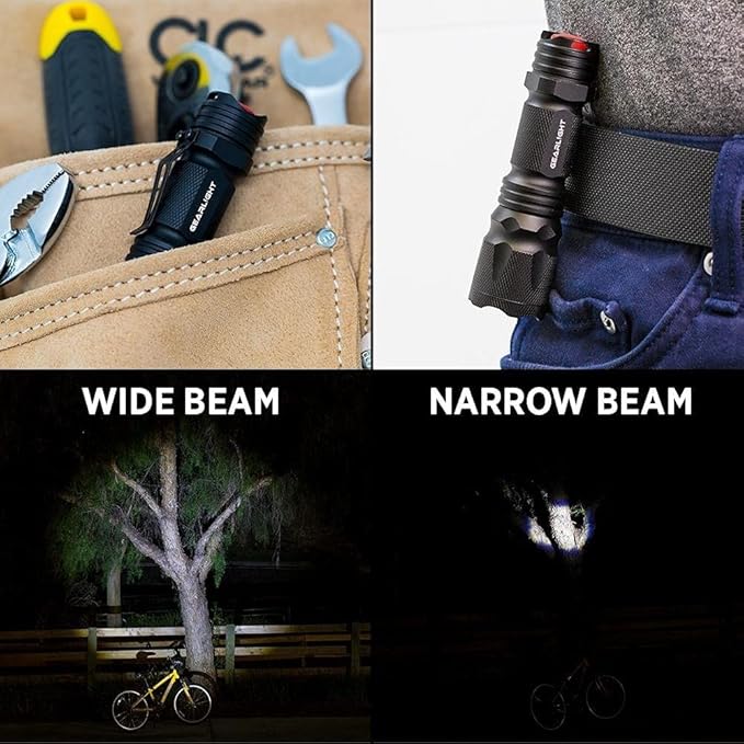 GearLight M3 Mini LED Flashlight - 2 Bright, Small Tactical Flashlights with High Lumens and Pocket