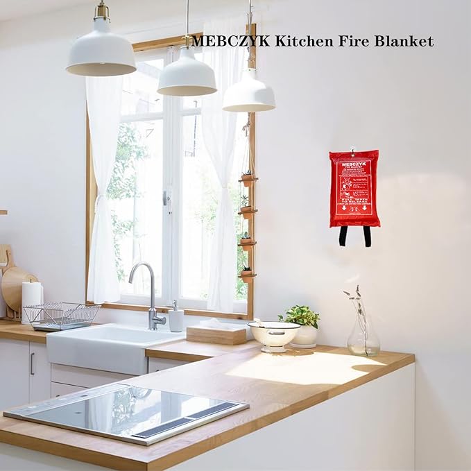 Fire Blanket Kitchen Emergency Blankets with Silicone Coating.Fireproof Blanket Fire Blanket for