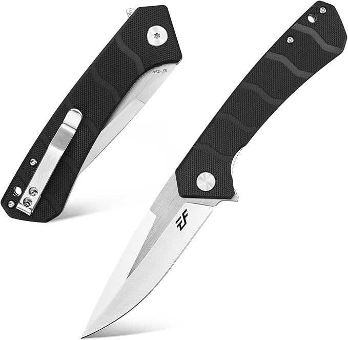 Eafengrow EF234 Folding Knife D2 Steel Blade G10 Handle EDC Tool Knives for Outdoor Working Camping