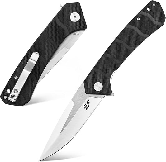 Eafengrow EF234 Folding Knife D2 Steel Blade G10 Handle EDC Tool Knives for Outdoor Working Camping