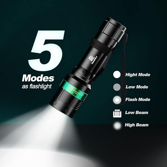 RoadHero 6 Pieces 16 Inch Traffic Wand with Strobe Modes LED Safety Signal Flashlight Wand with