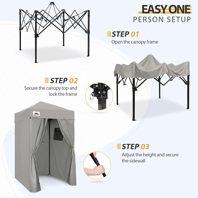 EAGLE PEAK Flex Ultra Compact 4x4 Pop-up Canopy, Sun Shelter, Changing Room, Portable Privacy