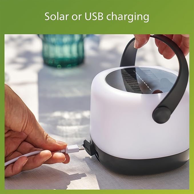 PHILIPS LED Solar Portable Light, 3-in-1 Light Setting 1-Pack Bright White (3000K), Color Changing