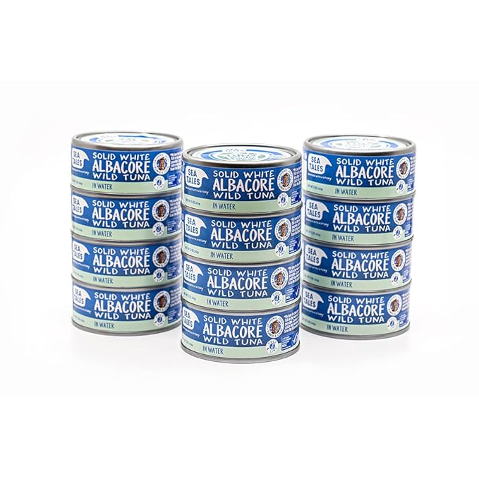 Sea Tales Solid White Albacore Canned Tuna in Water - 100% Pole & Line Wild Sustainably Caught