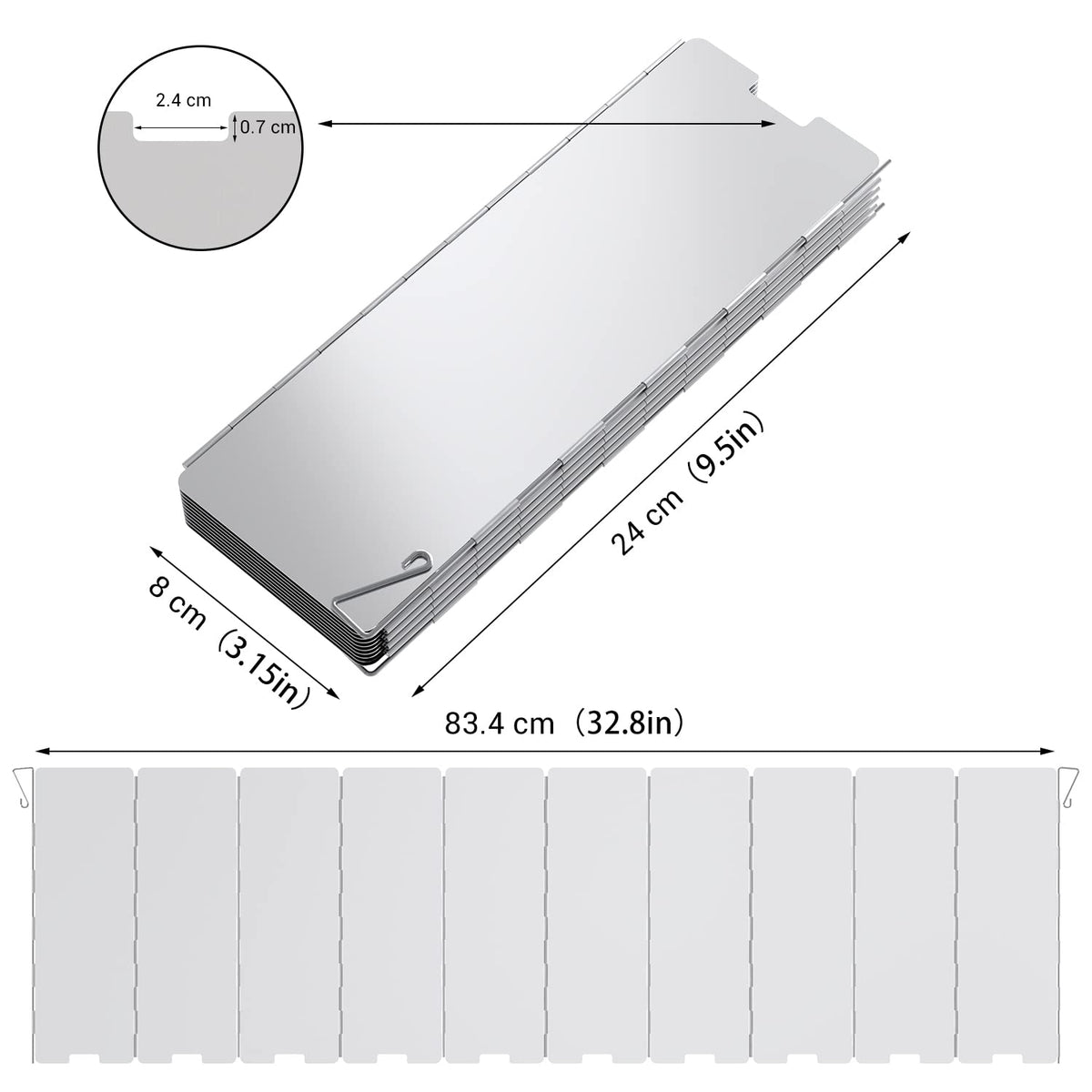 Camp Stove Windscreen, Ohuhu Camping Stove Windscreen 10 Plates Aluminum Folding Portable Camping