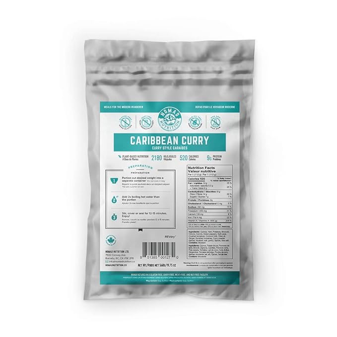 Nomad Nutrition ??Caribbean Curry | High Energy, All Natural Ingredients | Plant-Based & Non-GMO |