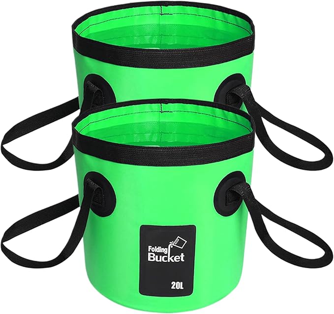 BANCHELLE Collapsible Bucket Water Container Portable Folding Camp Wash Basin for Outdoor Traveling