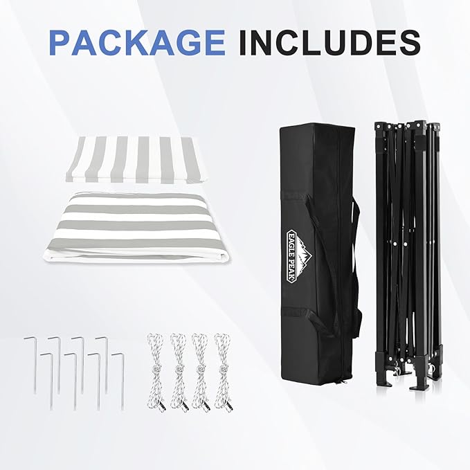 EAGLE PEAK Flex Ultra Compact 5x5 Pop-up Canopy, Sun Shelter, Changing Room, Portable Privacy Tent