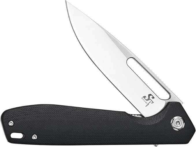 Sitivien ST801 Folding Knife,8Cr18Mov Steel Blade with G10 Handle Pocket Knife EDC Tool Knife for