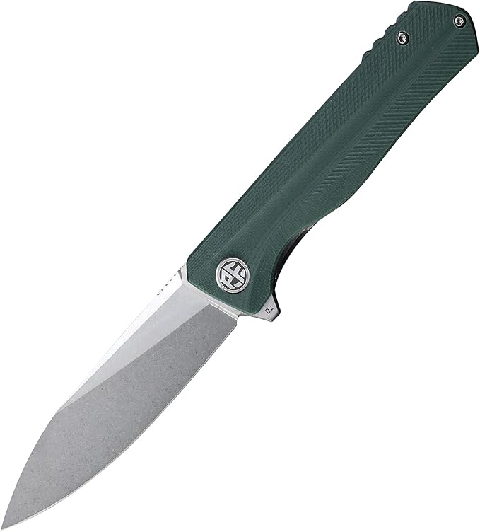 Petrified fish G10 handle D2 steel blade 2CR13 liner ball bearing flipper folding knife camping