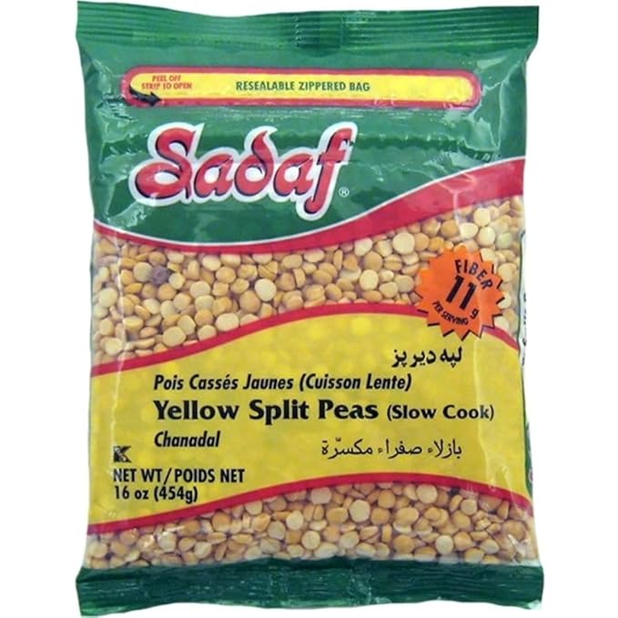 Sadaf Yellow Split Peas - Slow Cook - Yellow Split Peas for Cooking and Food Flavoring - Dried