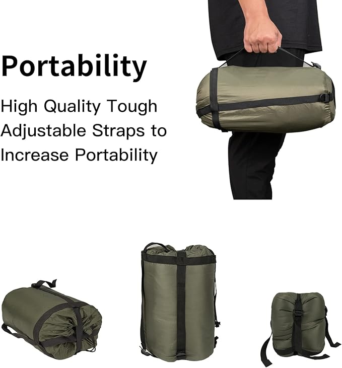 Poncho Liner Military Insulation Blanket Camo with Compression Carry Bag for Outdoors Hiking Jungle