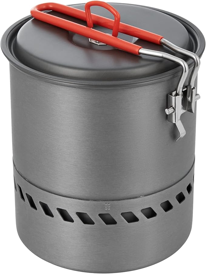 Bulin Camping Pot, 1.5L High Efficiency Backpacking Pot Ultralight Camping Cooking Set Cookware