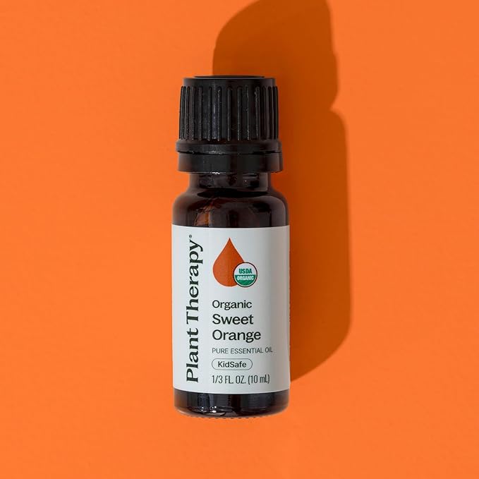 Plant Therapy Sweet Orange Organic Essential Oil 100% Pure, USDA Certified Organic, Undiluted