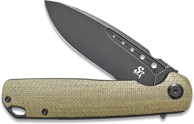 Sitivien ST131 Folding Knife,D2 Blade Micarta Handle EDC Tool Knife with Liner Lock for Outdoor