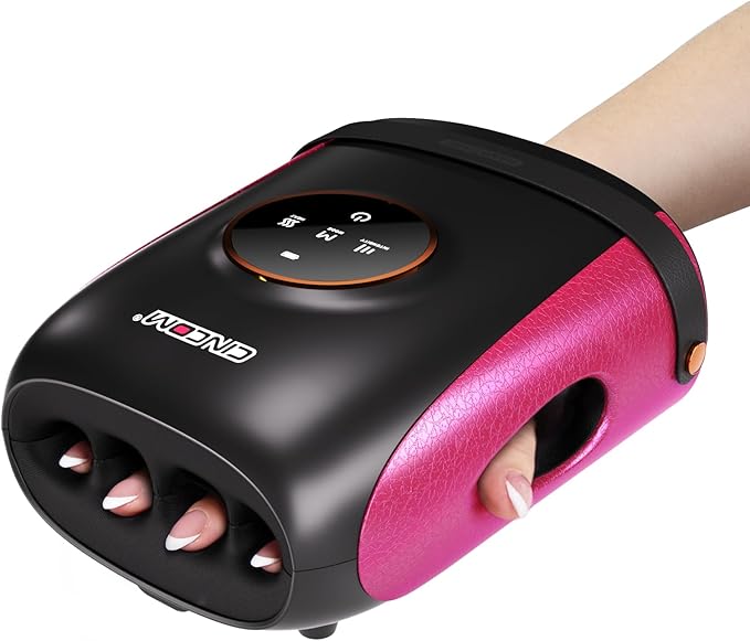 CINCOM Hand Massager with Heat and Compression, Finger and Palm Massage Machine for Pain Relief
