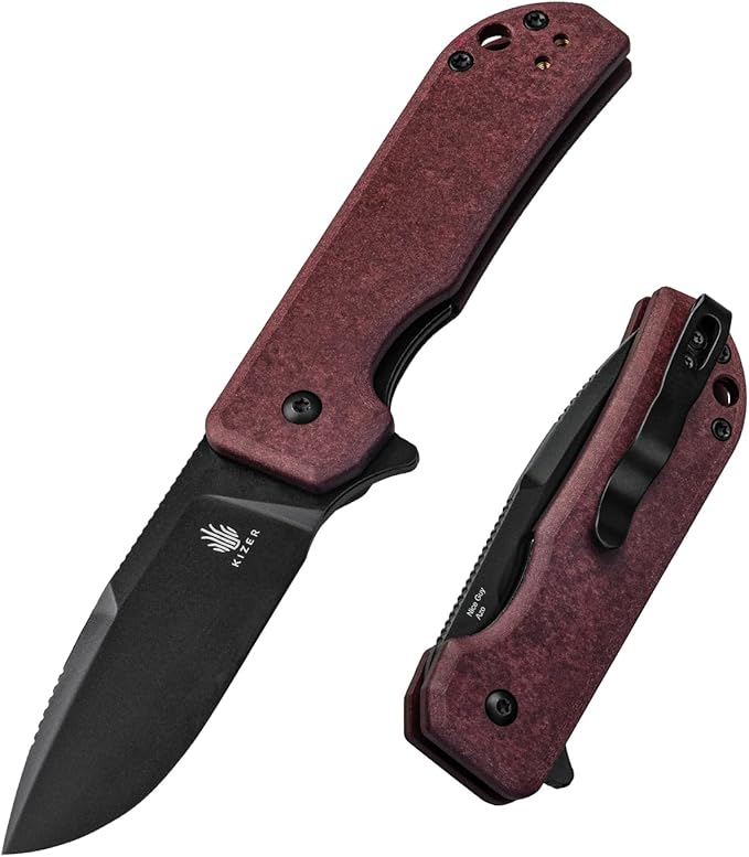 Kizer Nice Guy Pocket Folding Knife, 2.84" Nitro V Blade, Lightweight Sharp Camping and Hiking