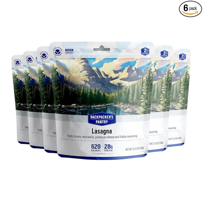 Backpacker's Pantry Lasagna - Freeze Dried Backpacking & Camping Food - Emergency Food - 28 Grams