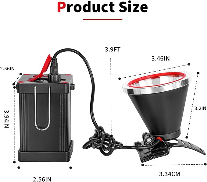 High Power LED Headlamp with Separation Design, Super Bright Long Distance Headlight, Waterproof