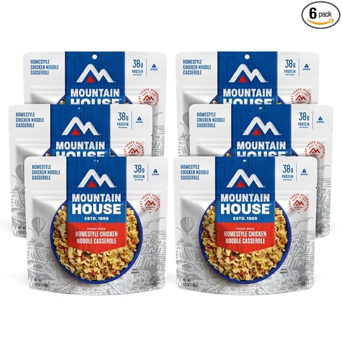 Mountain House Homestyle Chicken Noodle Casserole Freeze Dried Backpacking & Camping Food 6-Pack
