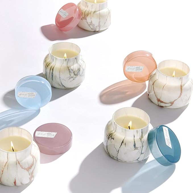 Capri Blue - Modern Marble Jar Candles - Luxury Candle for Home Scented - Soy Candle Blend - Long