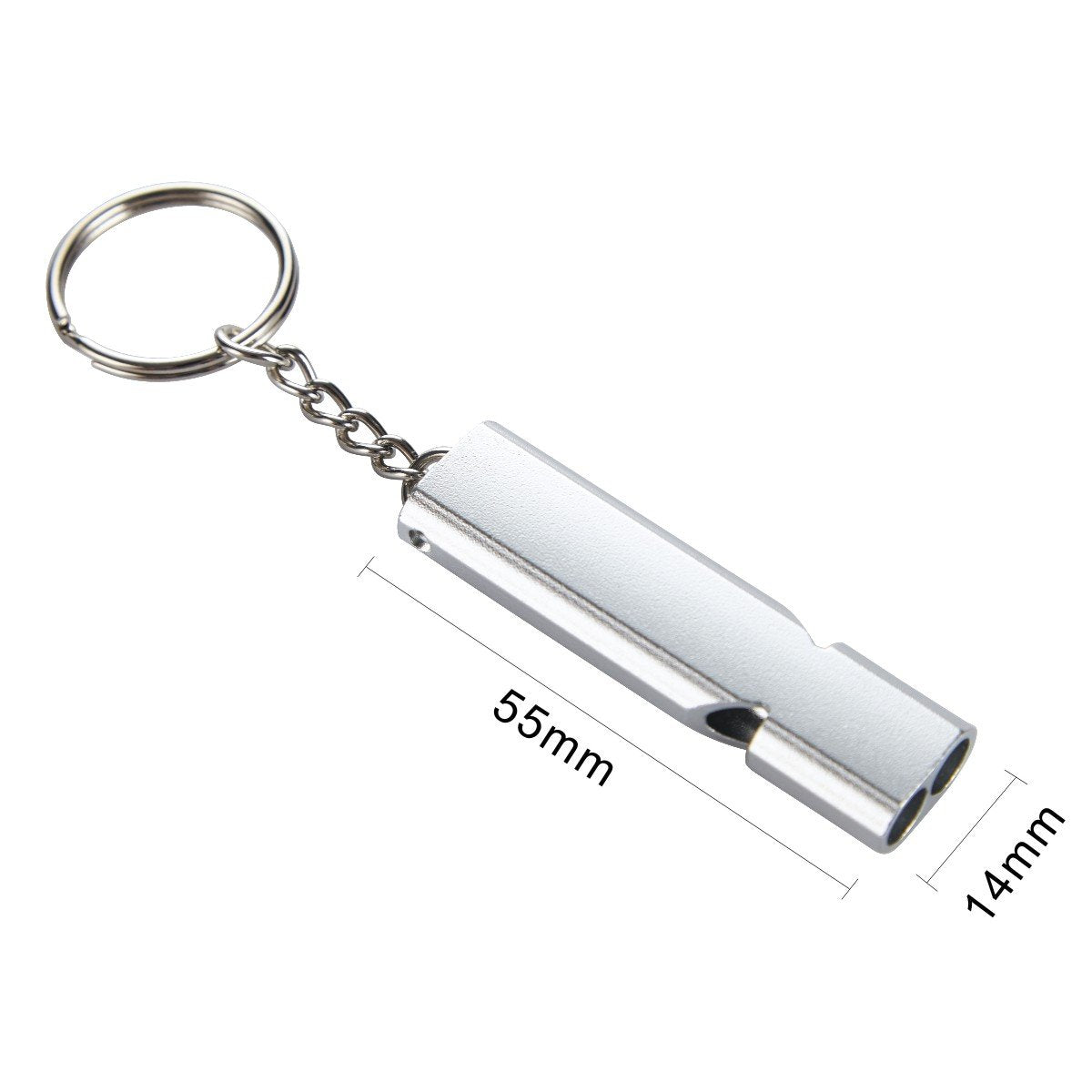 Noopel 2 Pack Survival Whistle with Lanyard and Keychain Double Tubes Emergency Safety Whistle with