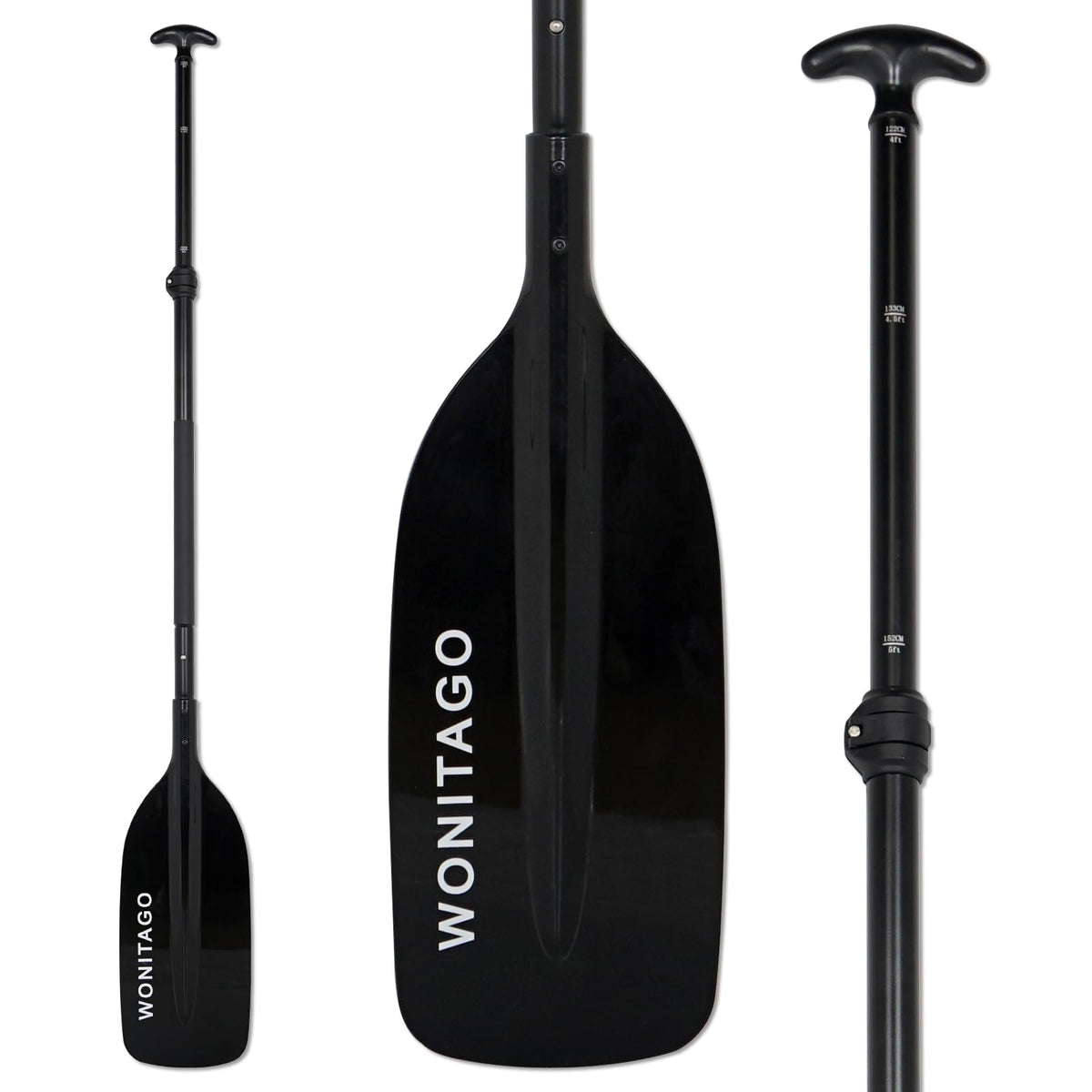 WONITAGO Adjustable Canoe Paddle, Collapsible Boat Paddle, 4-5 FT