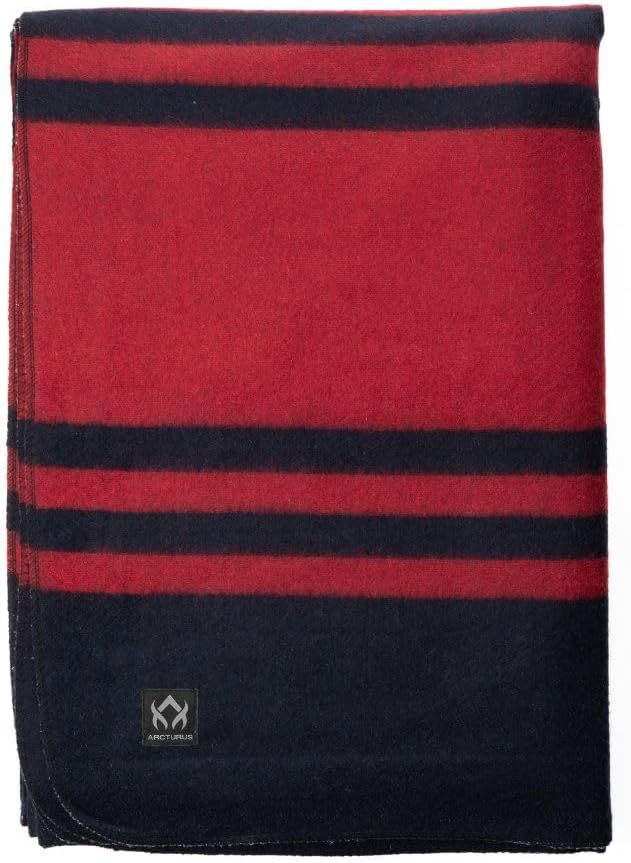 Arcturus Rainier Wool Blanket - 4.5lbs Warm, Heavy, Washable, Large | Great for Camping, Outdoors