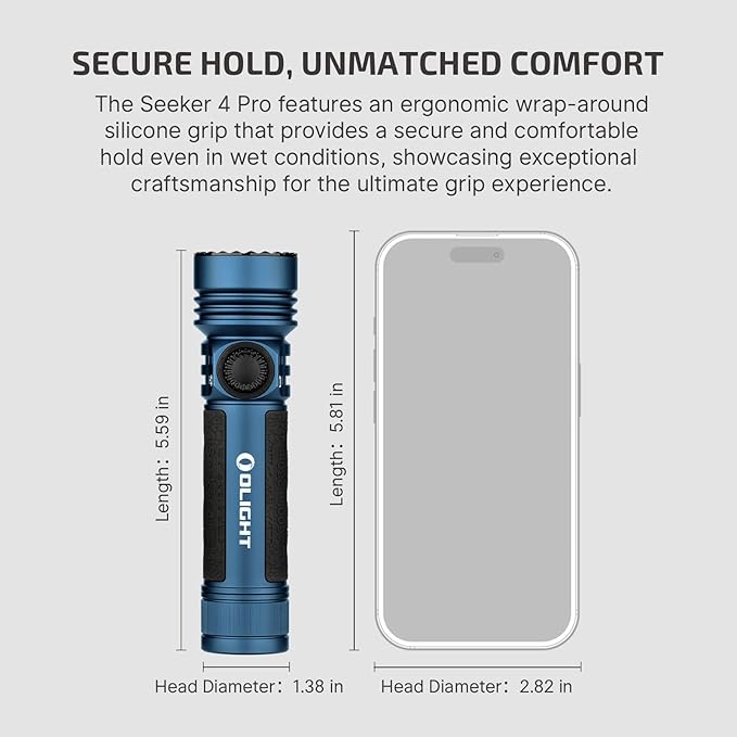 OLIGHT Seeker 4 Pro Rechargeable Flashlights, 4600 Lumens High Powerful Bright Light with USB C