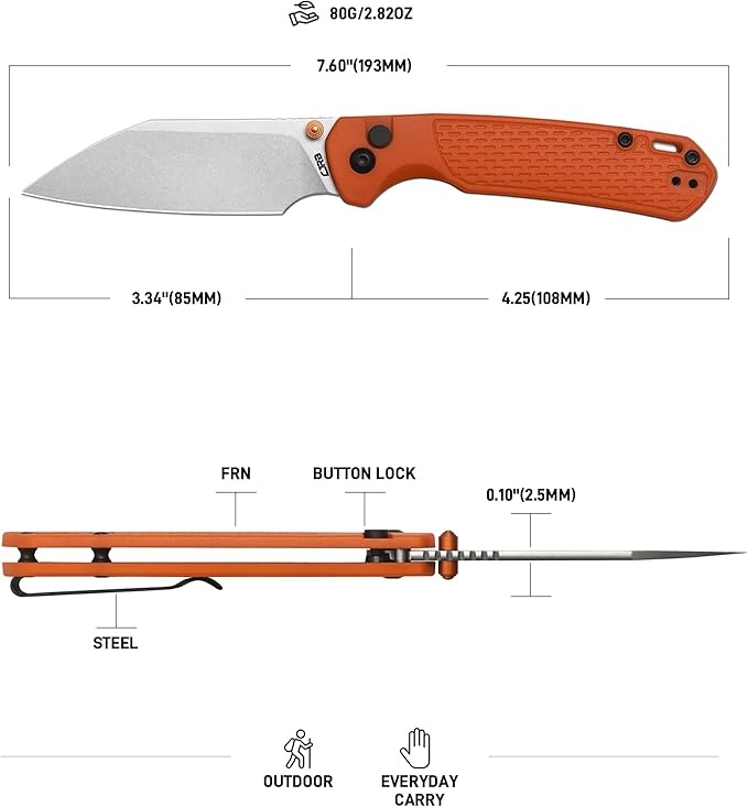 CJRB Pyrite-Light Folding Knife with 3.34'' Upgraded AR-SFII Steel Blade, Sharp Pocket Knives for