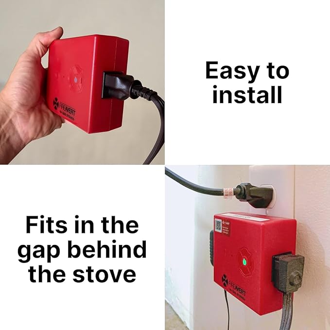 FireAvert-Gas Stove Auto Shut-Off Device (1/2" Pipe Line), Oven Monitoring Solution for Senior